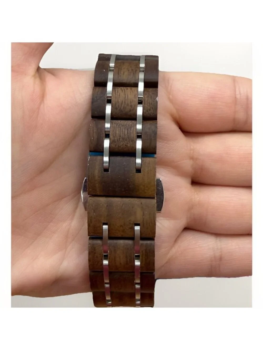 Truwood Titan Dune Walnut Wood Wrist Watch With Silver Metal Face